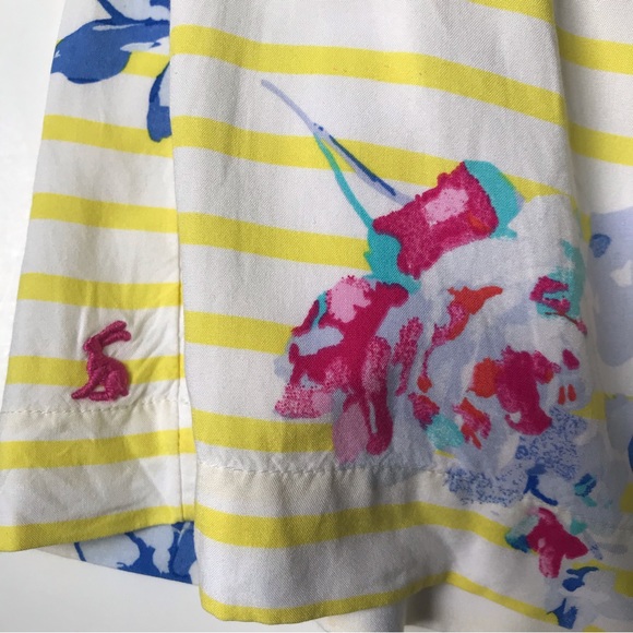 Joules Yellow, white and Pink Floral Dress, Size 6y. - Picture 5 of 10